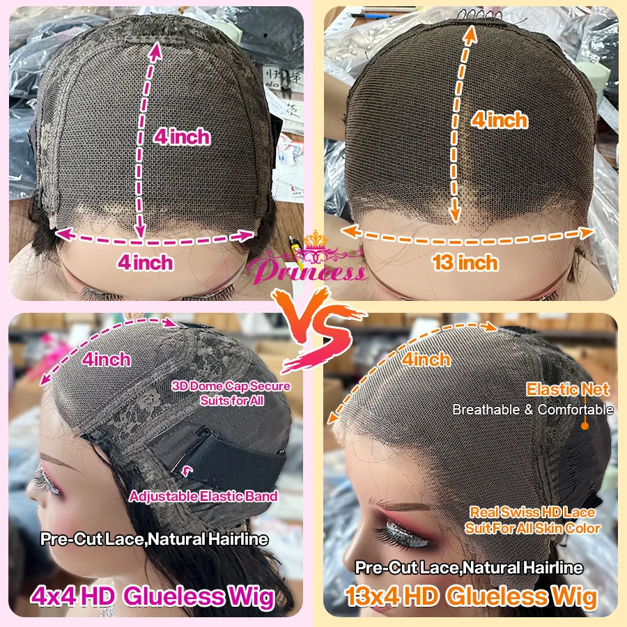 Hair Glueless Wig Human Hair Ready to Wear 13x4 Short Bob Wig Lace Front Human Hair Wigs Pre plucked Straight Wig